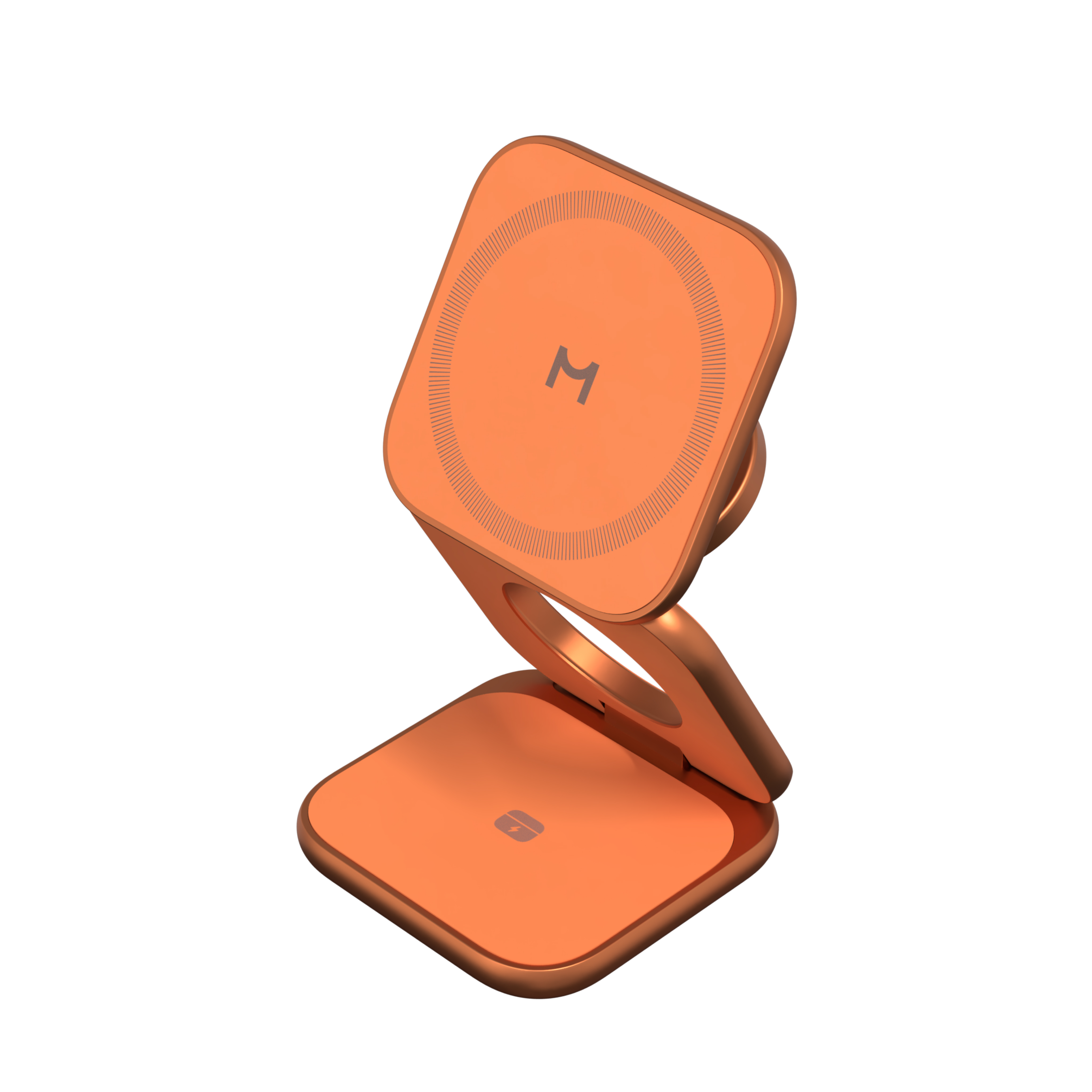 Складное беспроводное зарядное устройство 3 в 1 Magssory Fold Ultra для Apple Orange, Оранжевый — WCH083 o 6
